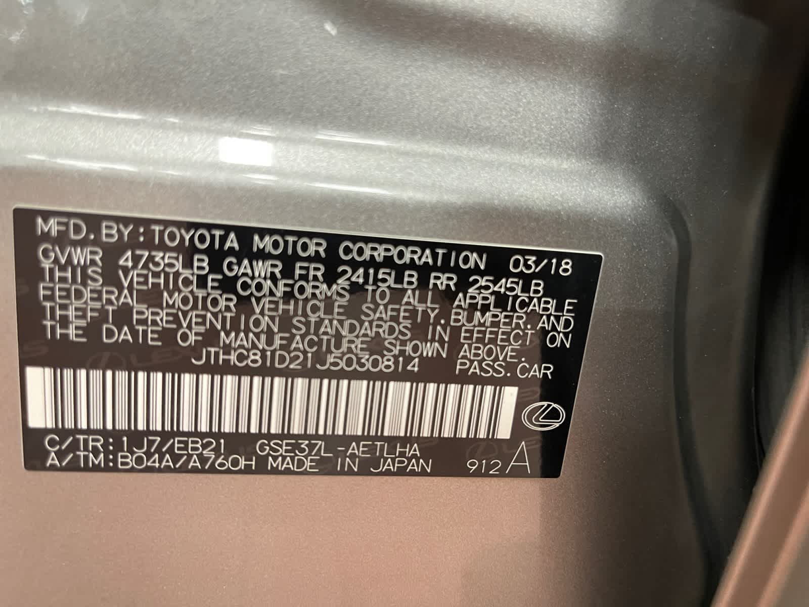 used 2018 Lexus IS 300 car, priced at $27,998