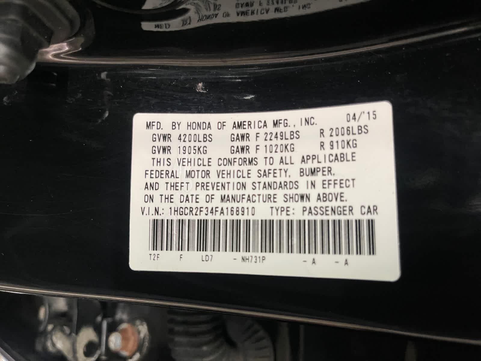 used 2015 Honda Accord car, priced at $13,698