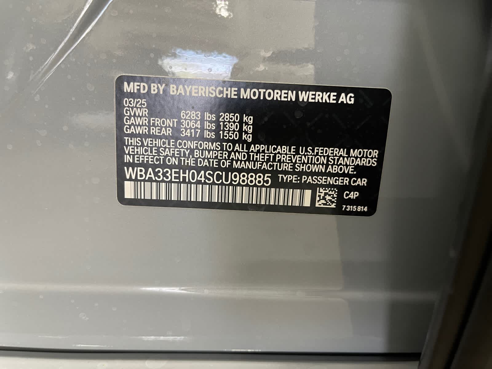 new 2025 BMW 740i car, priced at $106,470