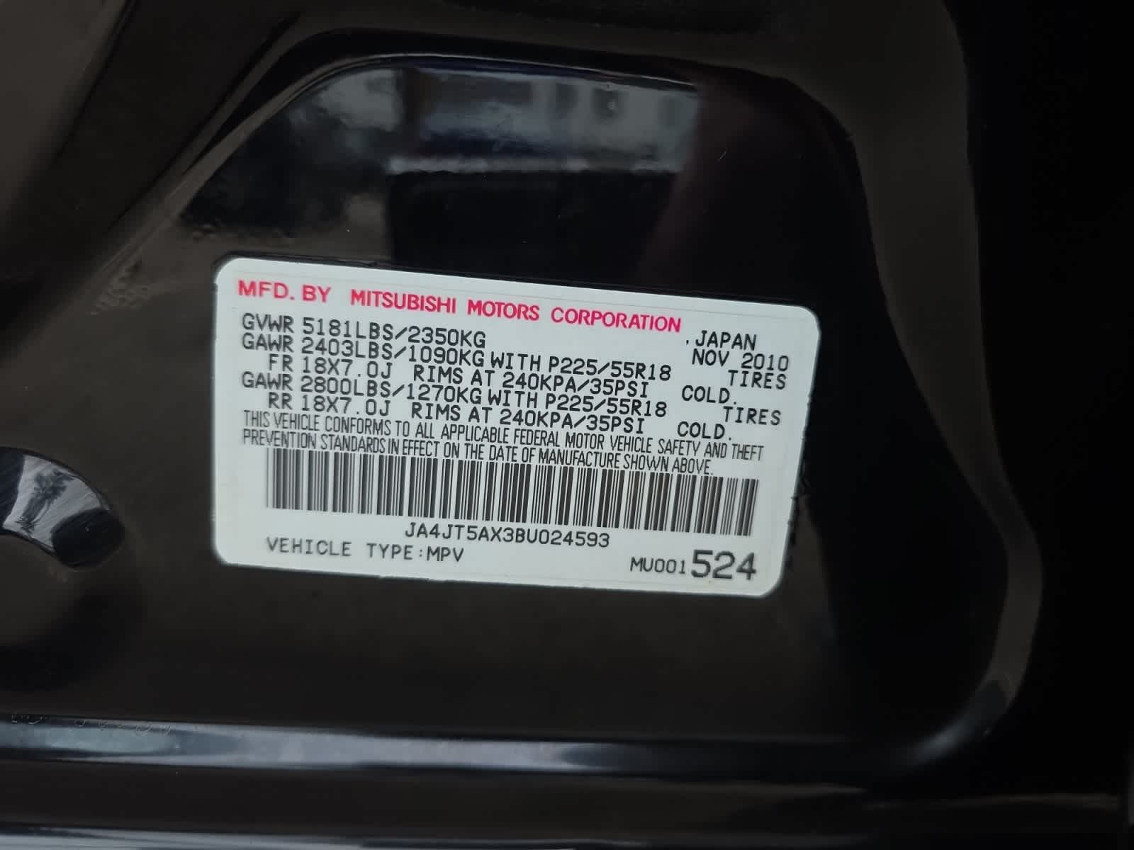 used 2011 Mitsubishi Outlander car, priced at $11,498