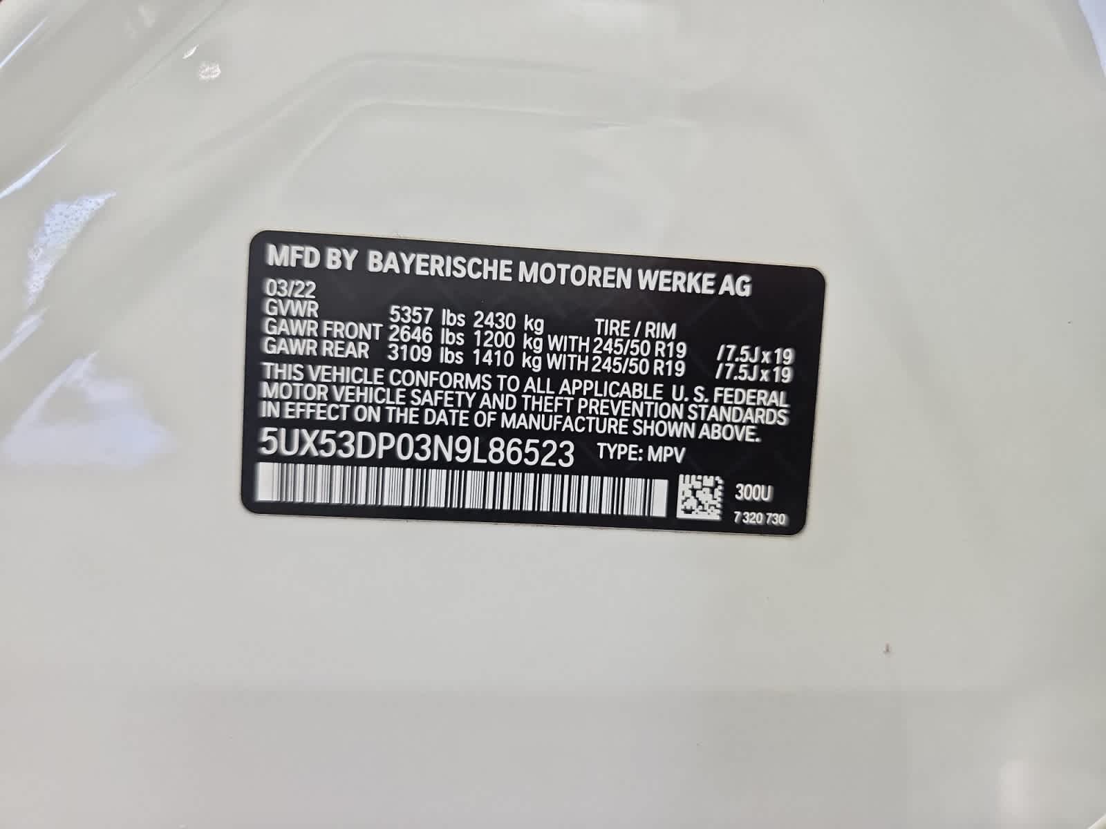 used 2022 BMW X3 car, priced at $35,498