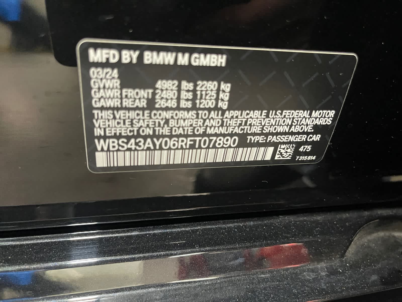 used 2024 BMW M3 car, priced at $95,998