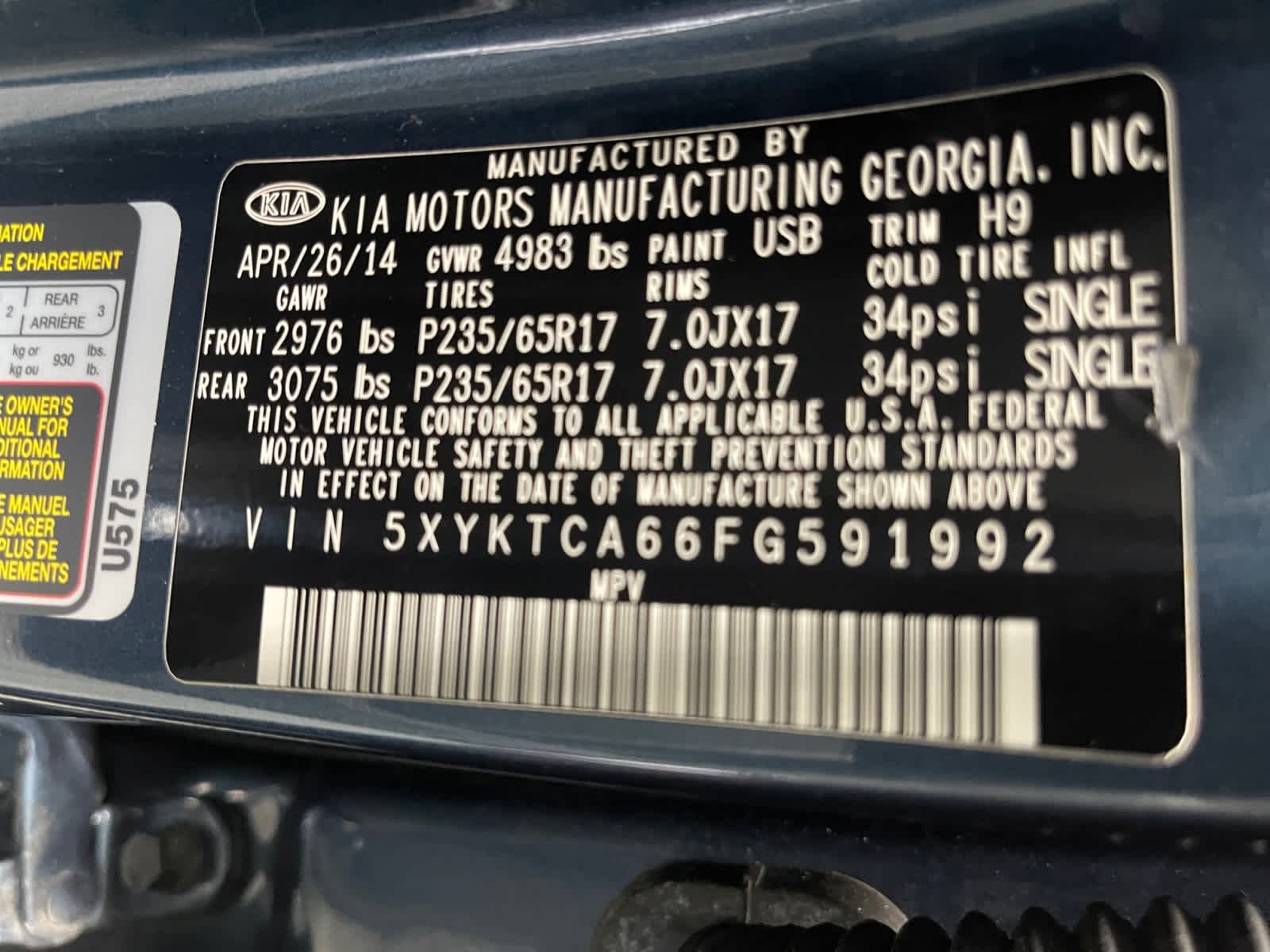 used 2015 Kia Sorento car, priced at $11,298