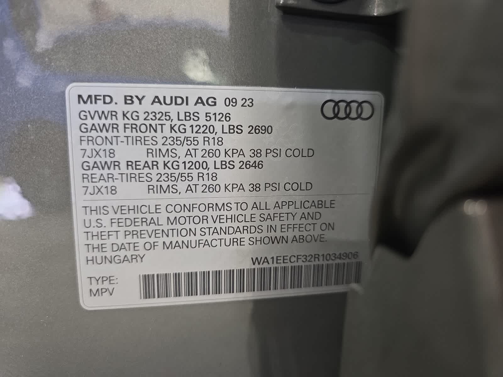used 2024 Audi Q3 car, priced at $33,998
