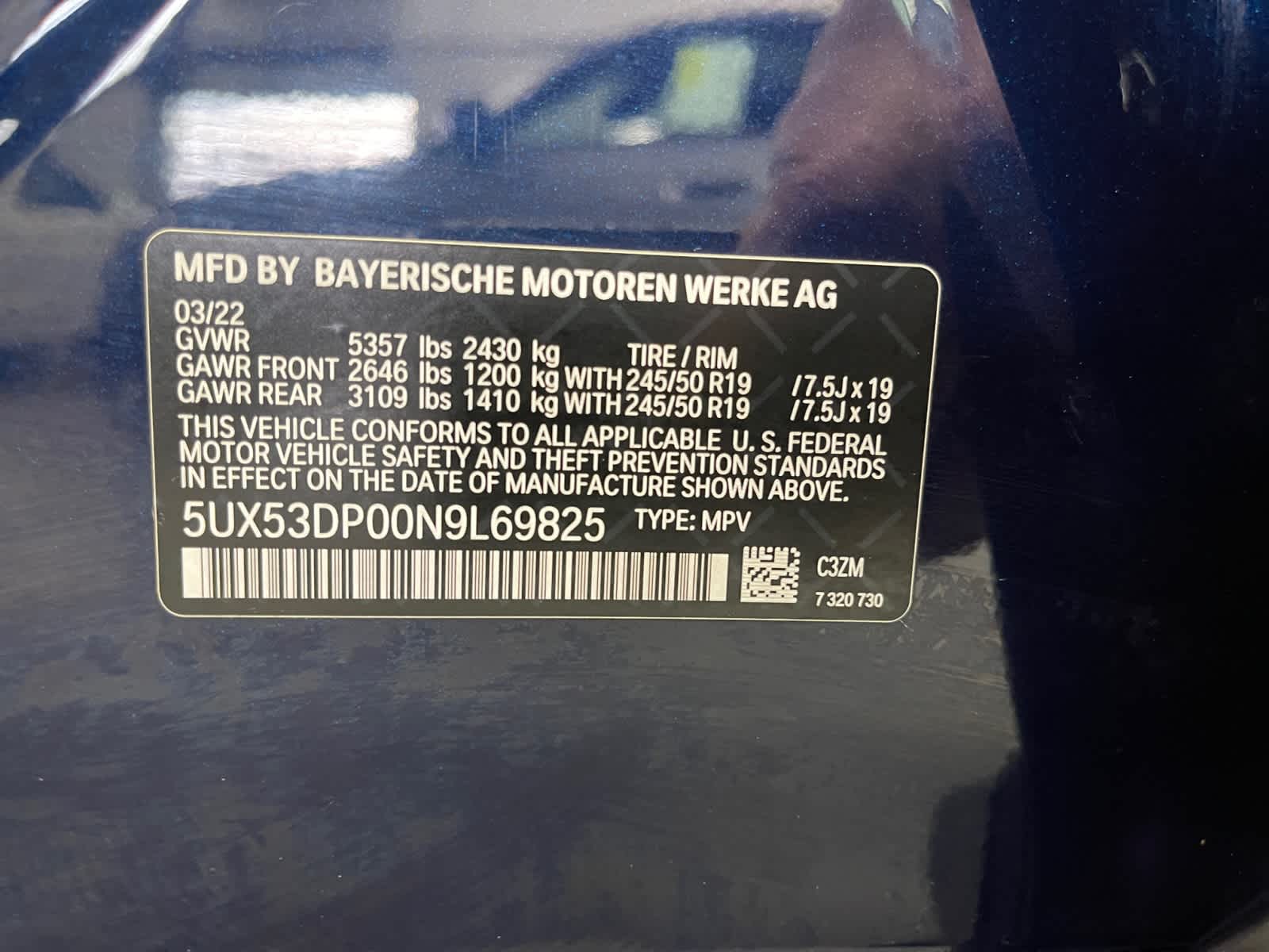 used 2022 BMW X3 car, priced at $31,498