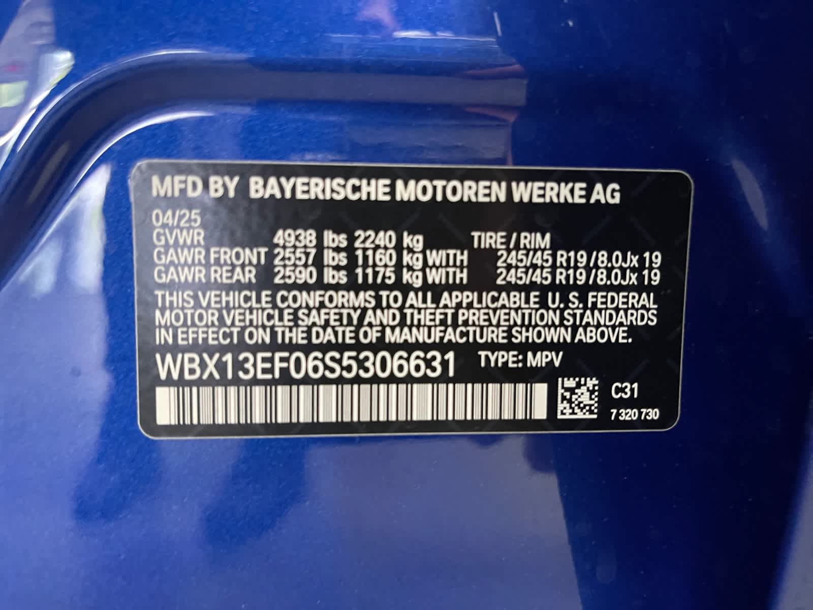 new 2025 BMW X1 car, priced at $59,245
