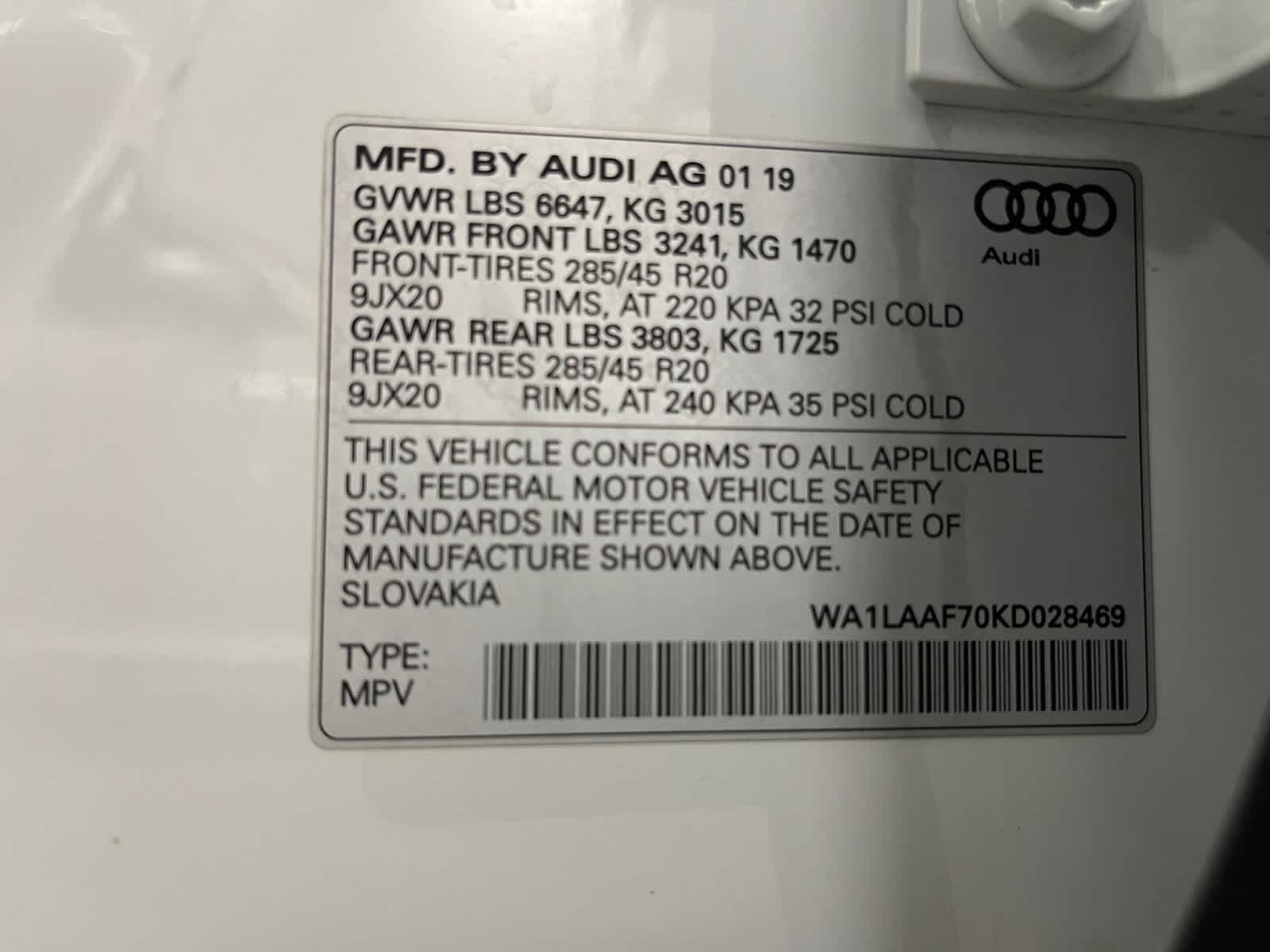 used 2019 Audi Q7 car, priced at $19,998