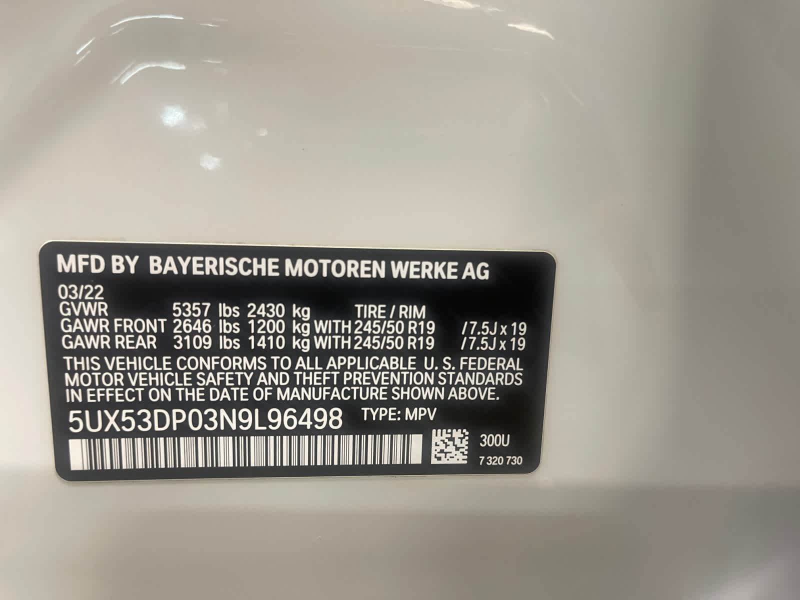 used 2022 BMW X3 car, priced at $38,998
