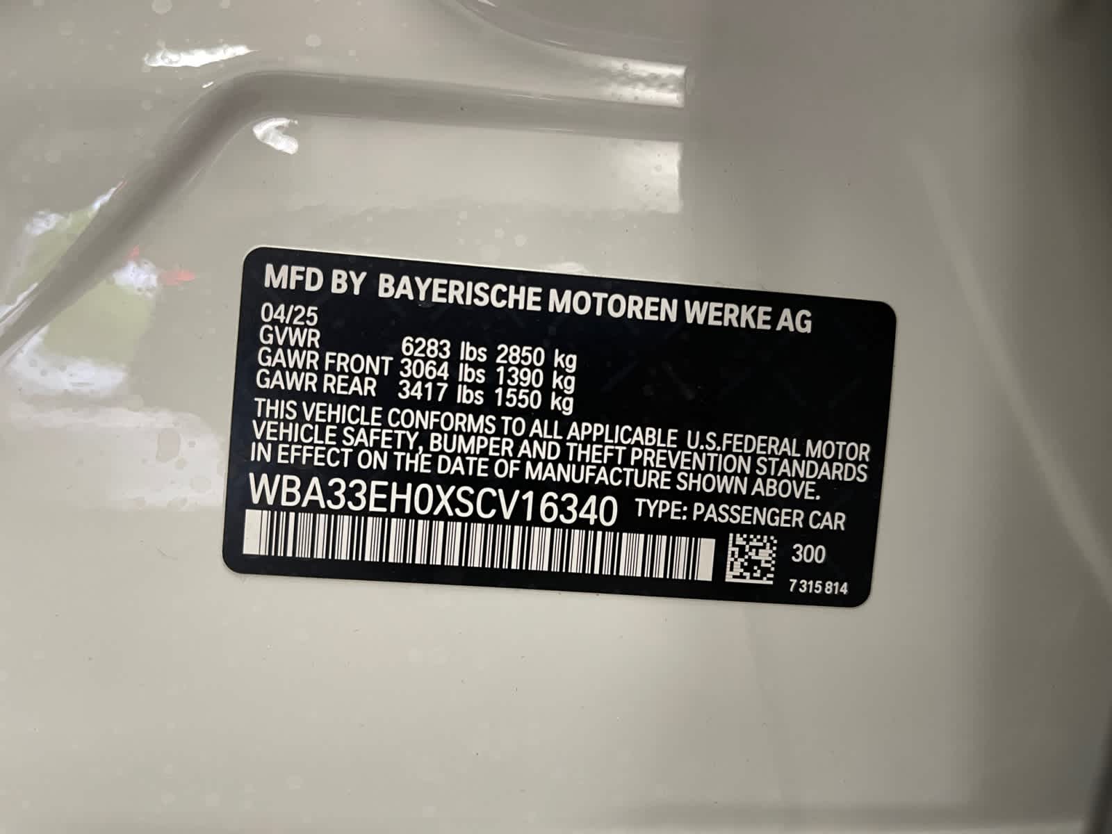 new 2025 BMW 740i car, priced at $106,470