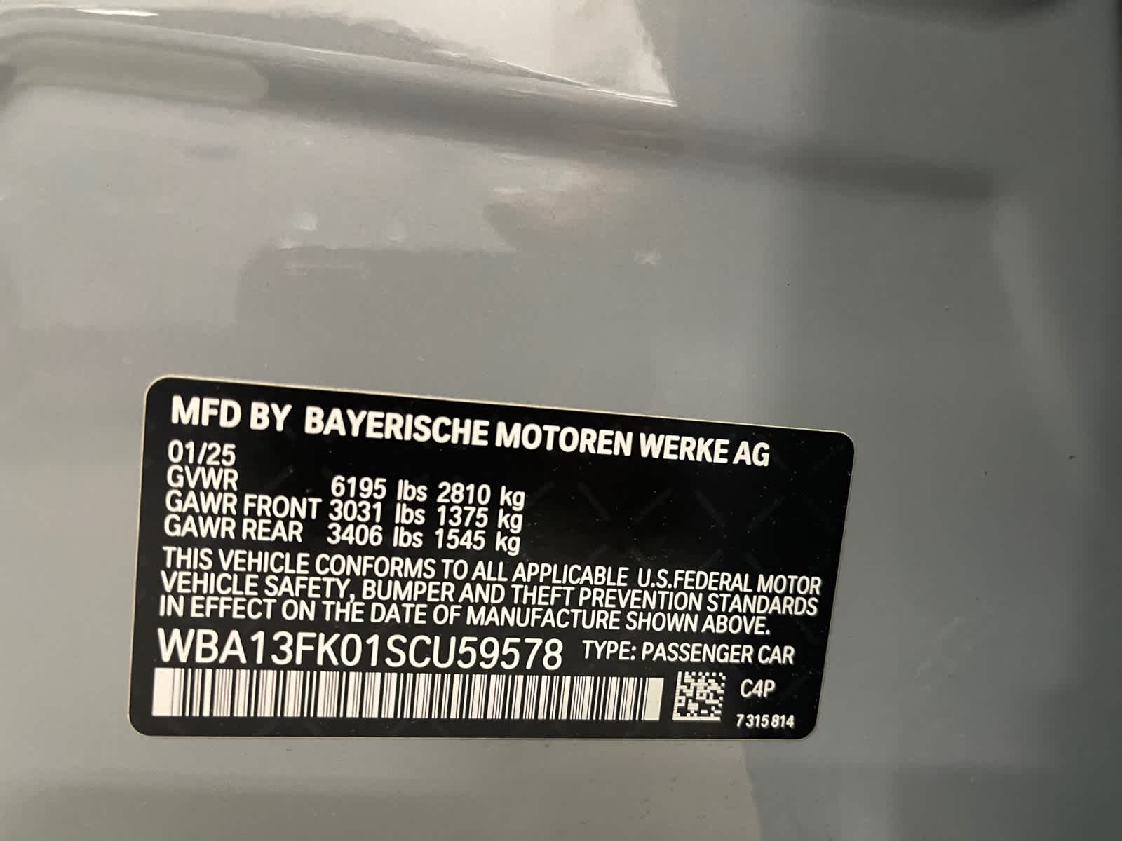 new 2025 BMW 550e car, priced at $82,725