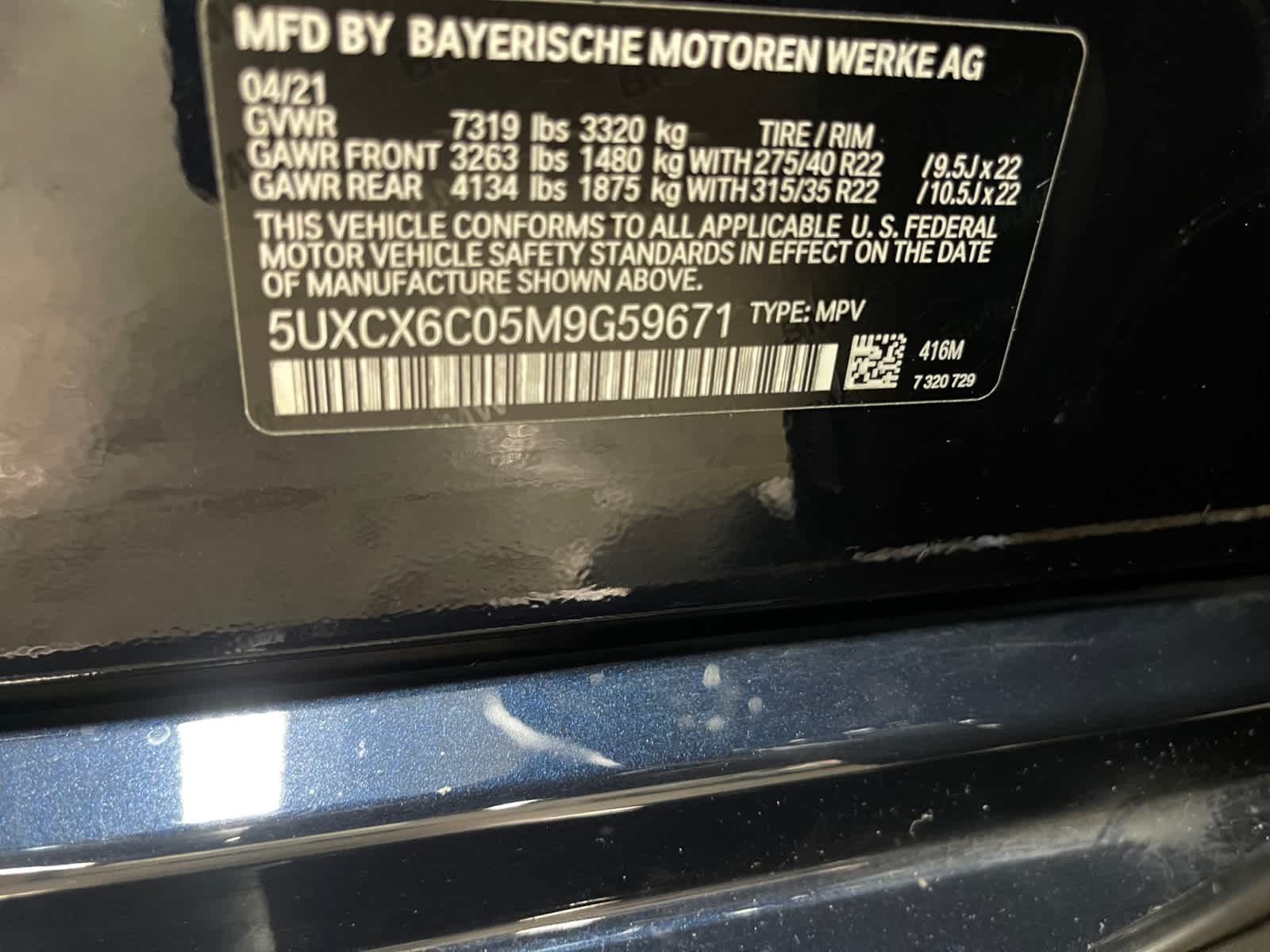 used 2021 BMW X7 car, priced at $55,498