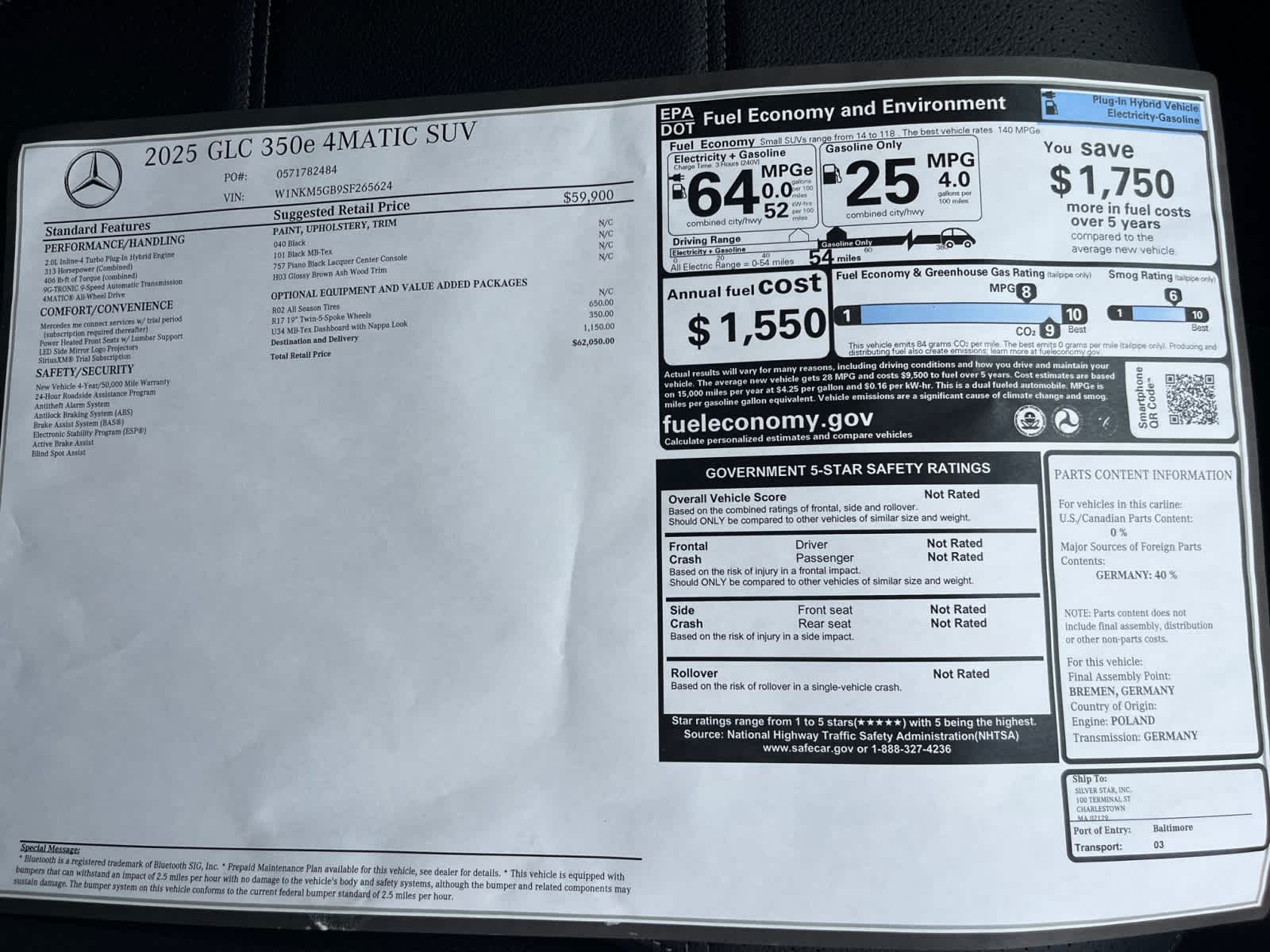 new 2025 Mercedes-Benz GLC 350e Plug-In Hybrid car