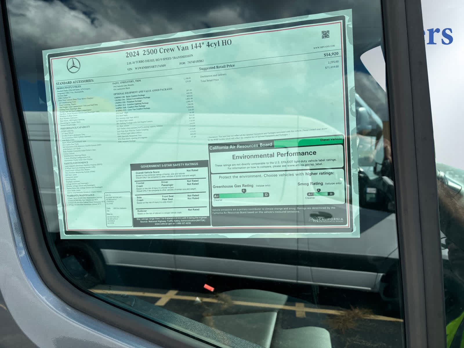 used 2024 Mercedes-Benz Sprinter 2500 car, priced at $63,997