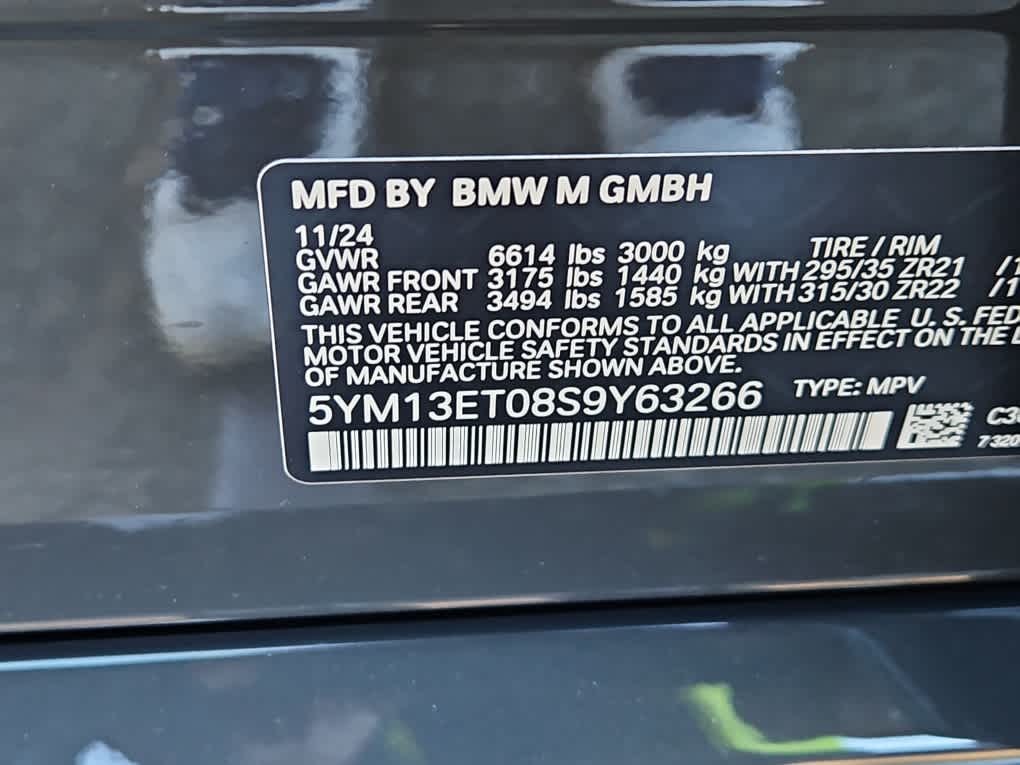 new 2025 BMW X5 M car, priced at $133,010