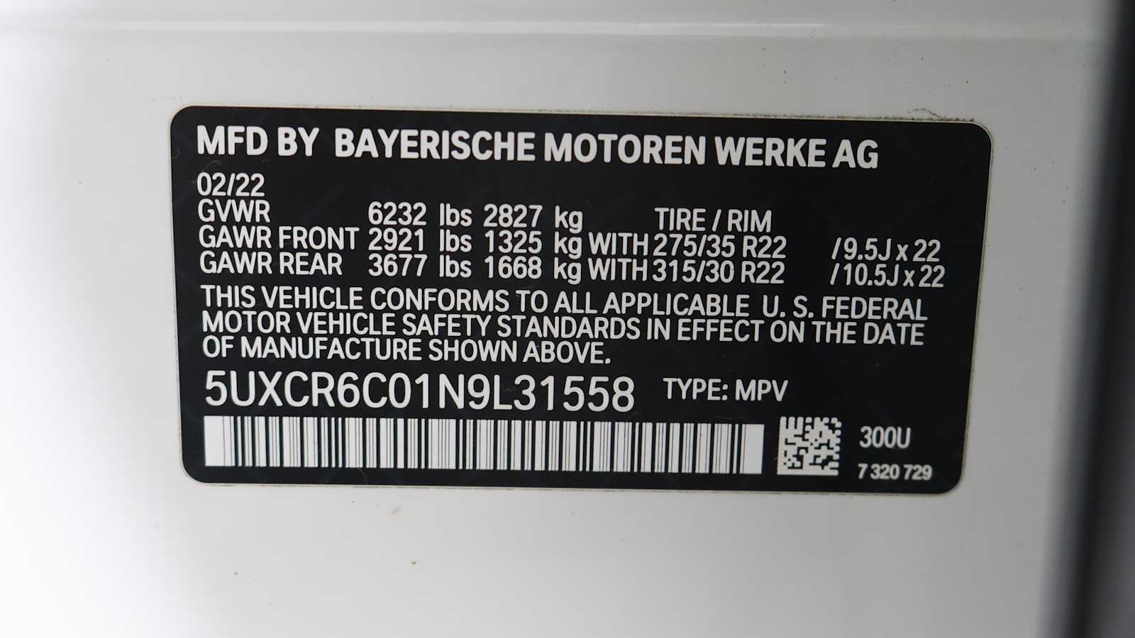 used 2022 BMW X5 car, priced at $52,898