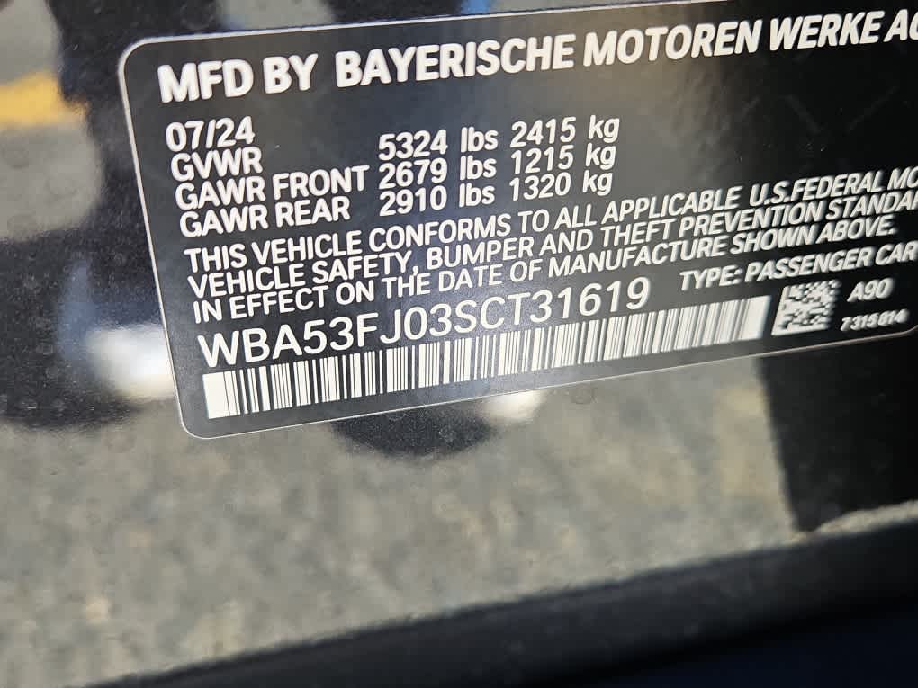 new 2025 BMW 530i car, priced at $66,770