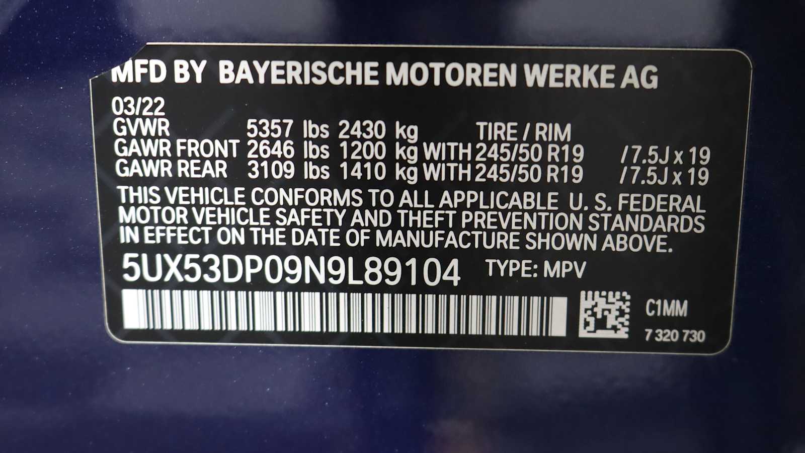 used 2022 BMW X3 car, priced at $37,798