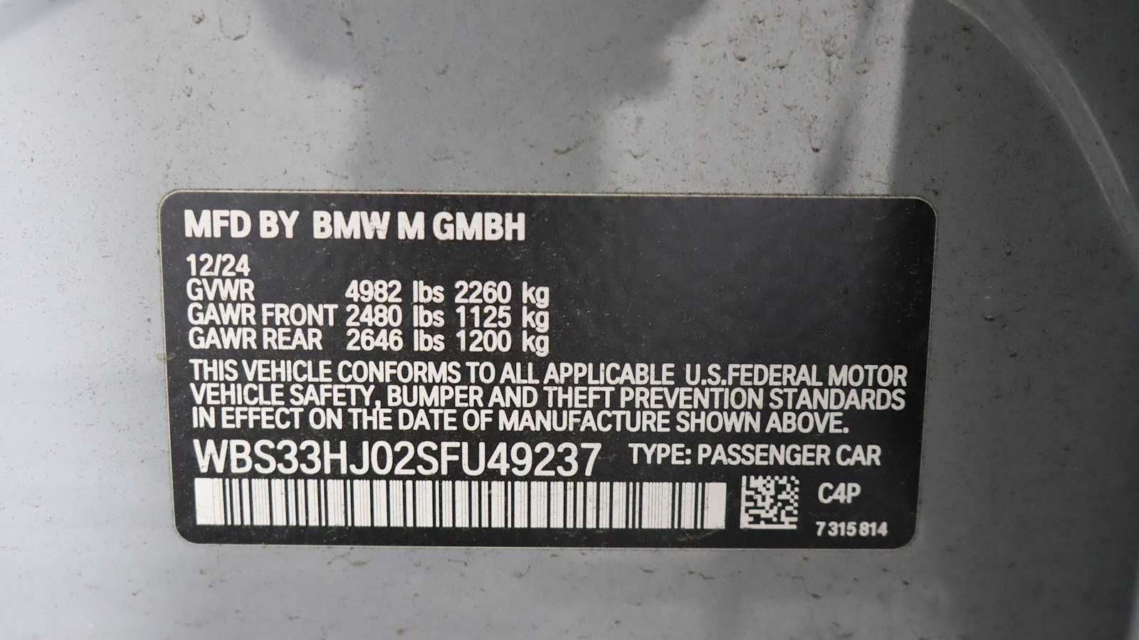 used 2025 BMW M3 car, priced at $87,698