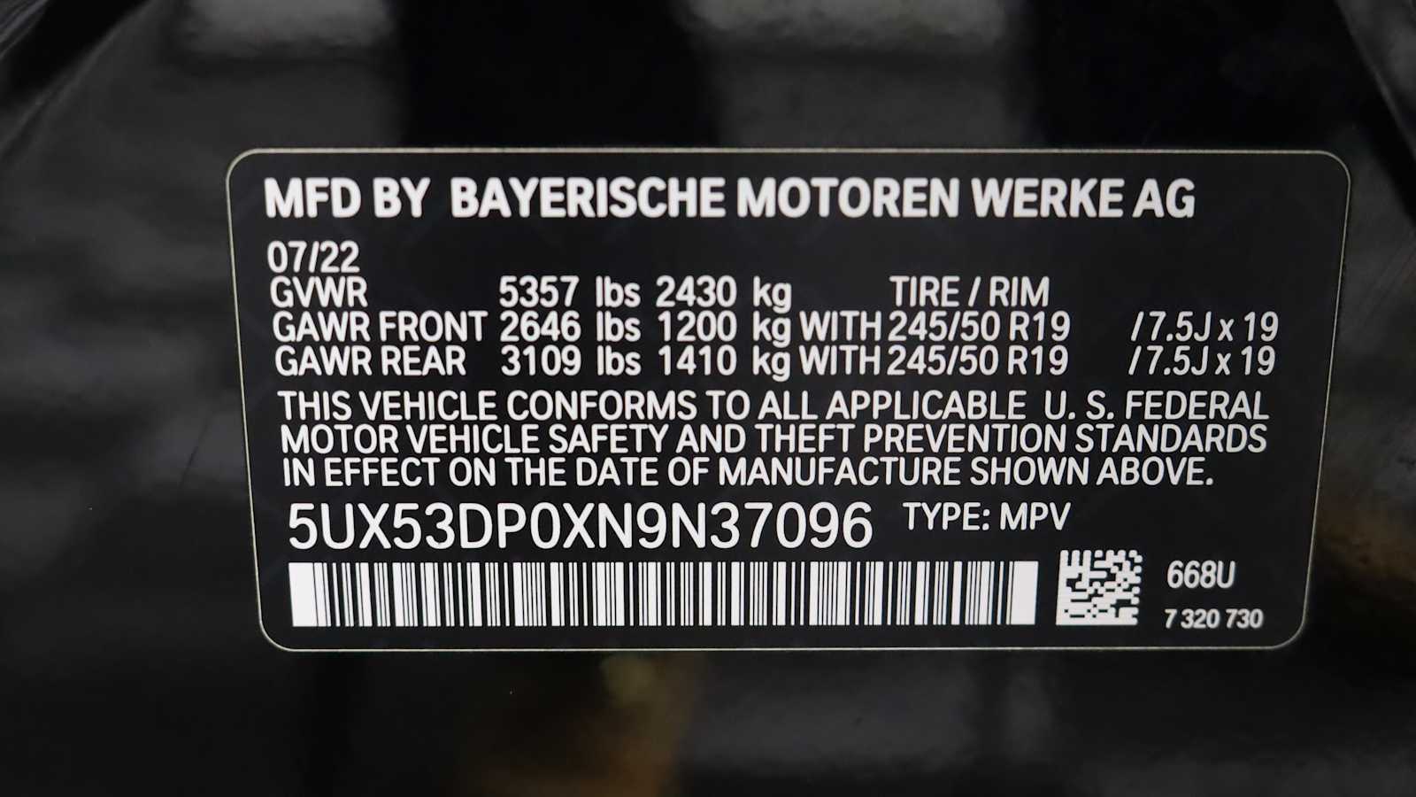 used 2022 BMW X3 car, priced at $38,698