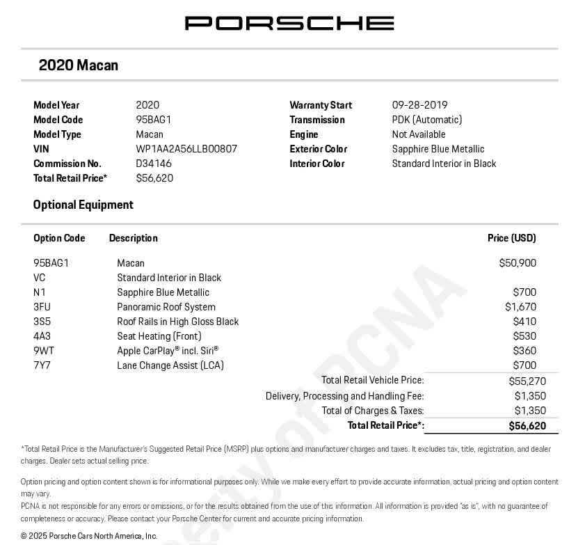 used 2020 Porsche Macan car, priced at $29,798