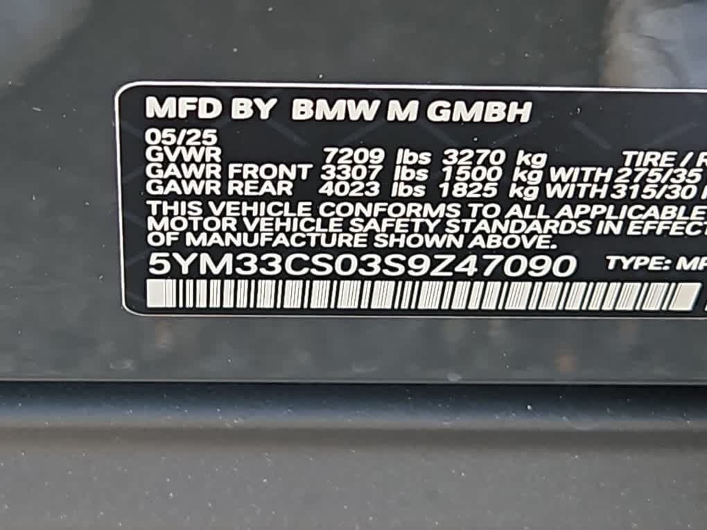 new 2025 BMW XM car, priced at $187,625