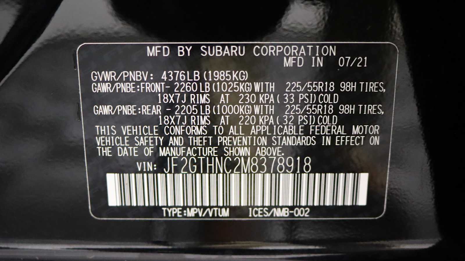 used 2021 Subaru Crosstrek car, priced at $27,698