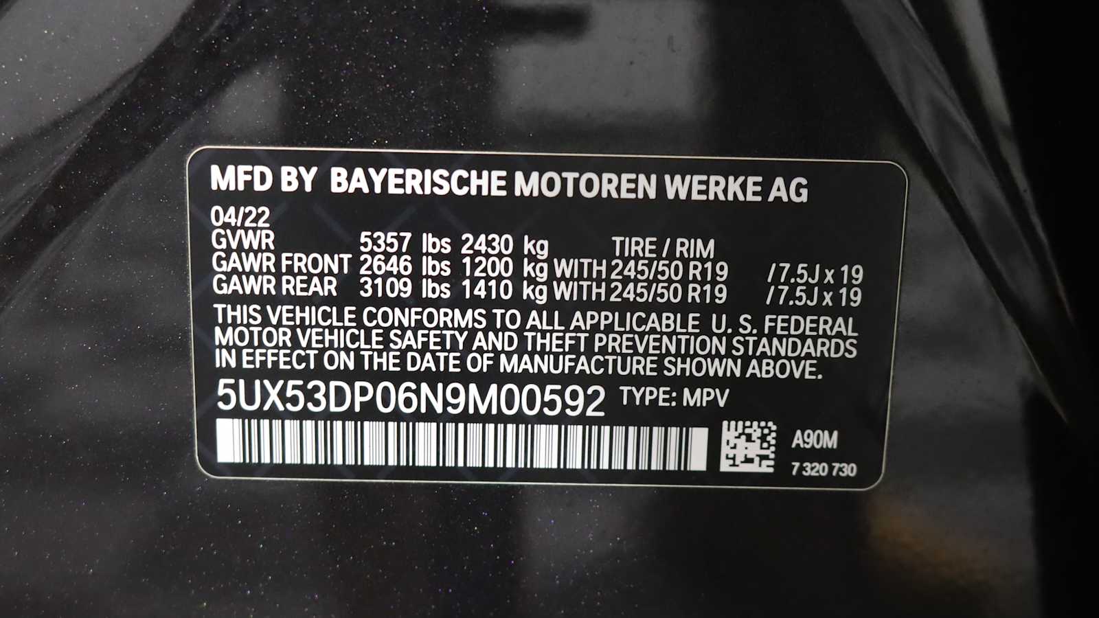 used 2022 BMW X3 car, priced at $33,698