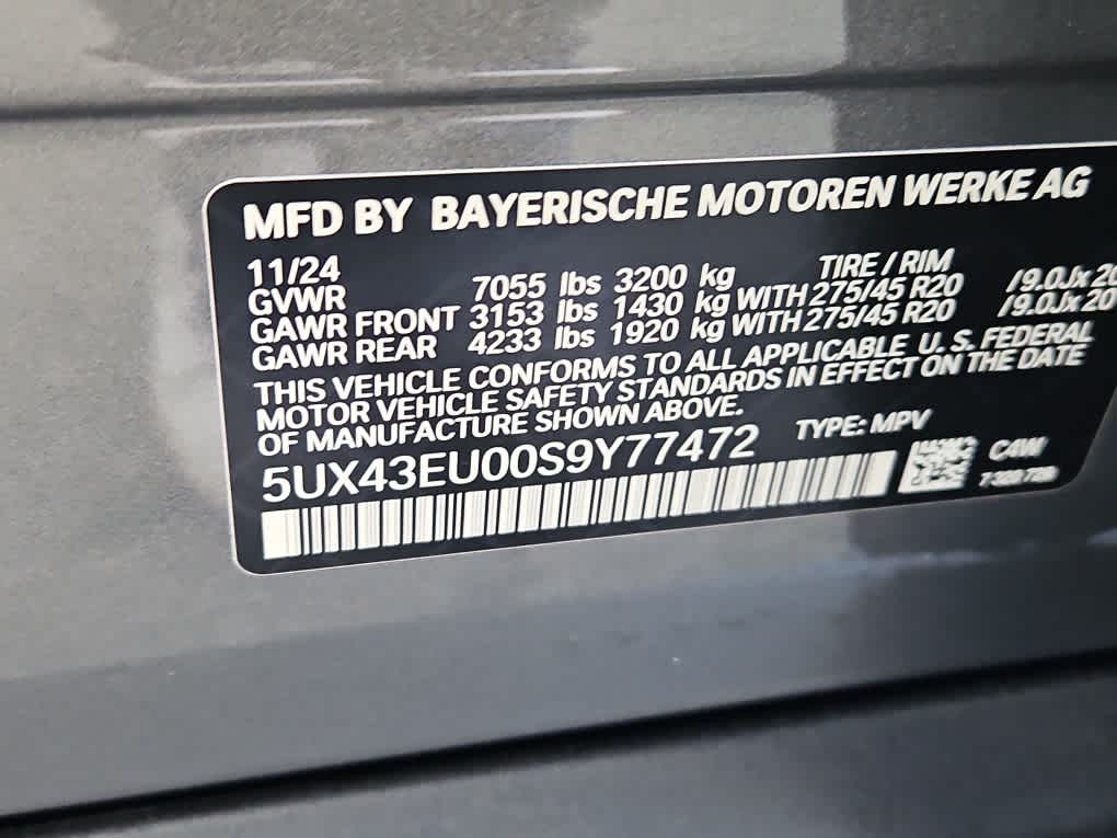 new 2025 BMW X5 PHEV car, priced at $76,875