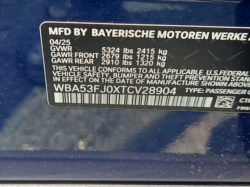 new 2026 BMW 5-Series car, priced at $67,065
