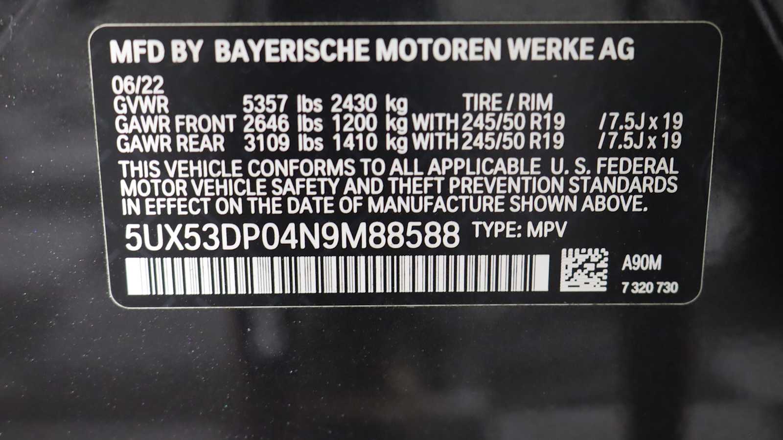 used 2022 BMW X3 car, priced at $36,798
