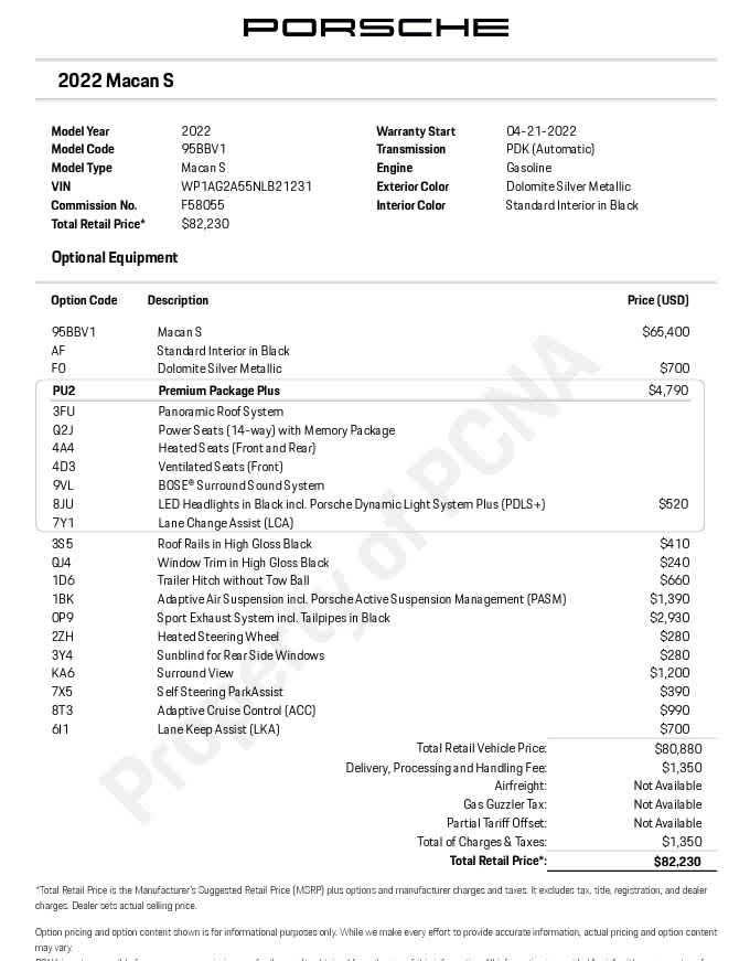 used 2022 Porsche Macan car, priced at $57,698