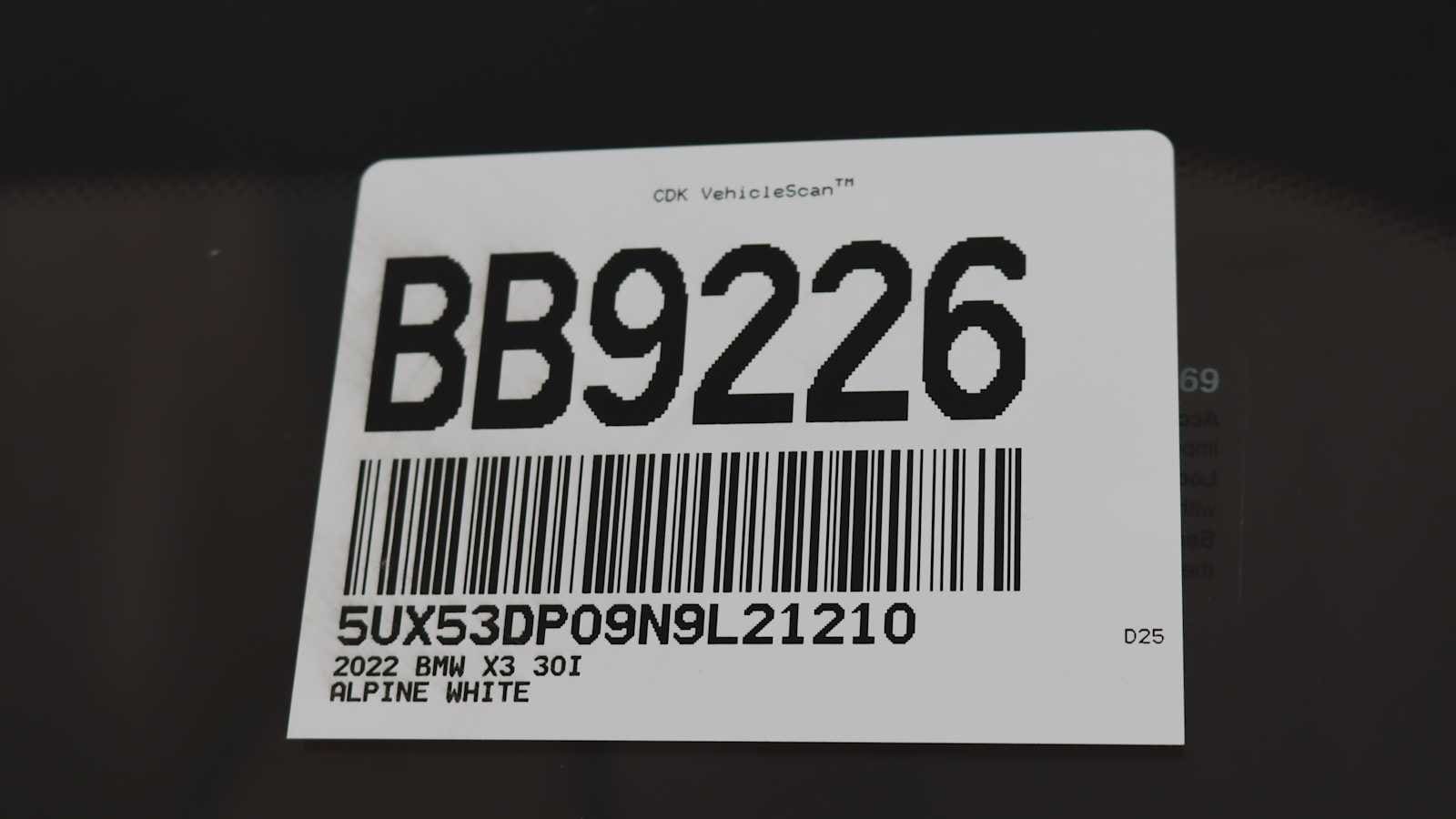 used 2022 BMW X3 car, priced at $32,898