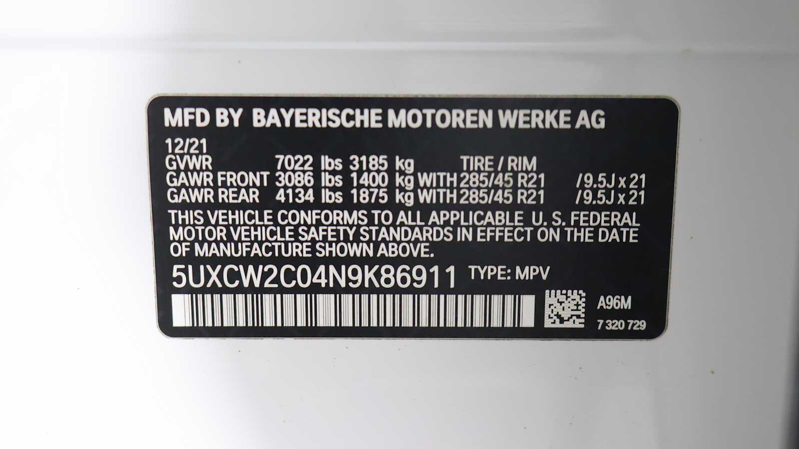 used 2022 BMW X7 car, priced at $51,898