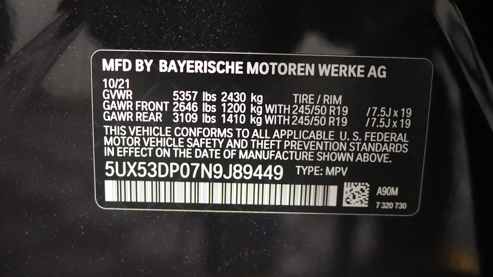 used 2022 BMW X3 car, priced at $38,698