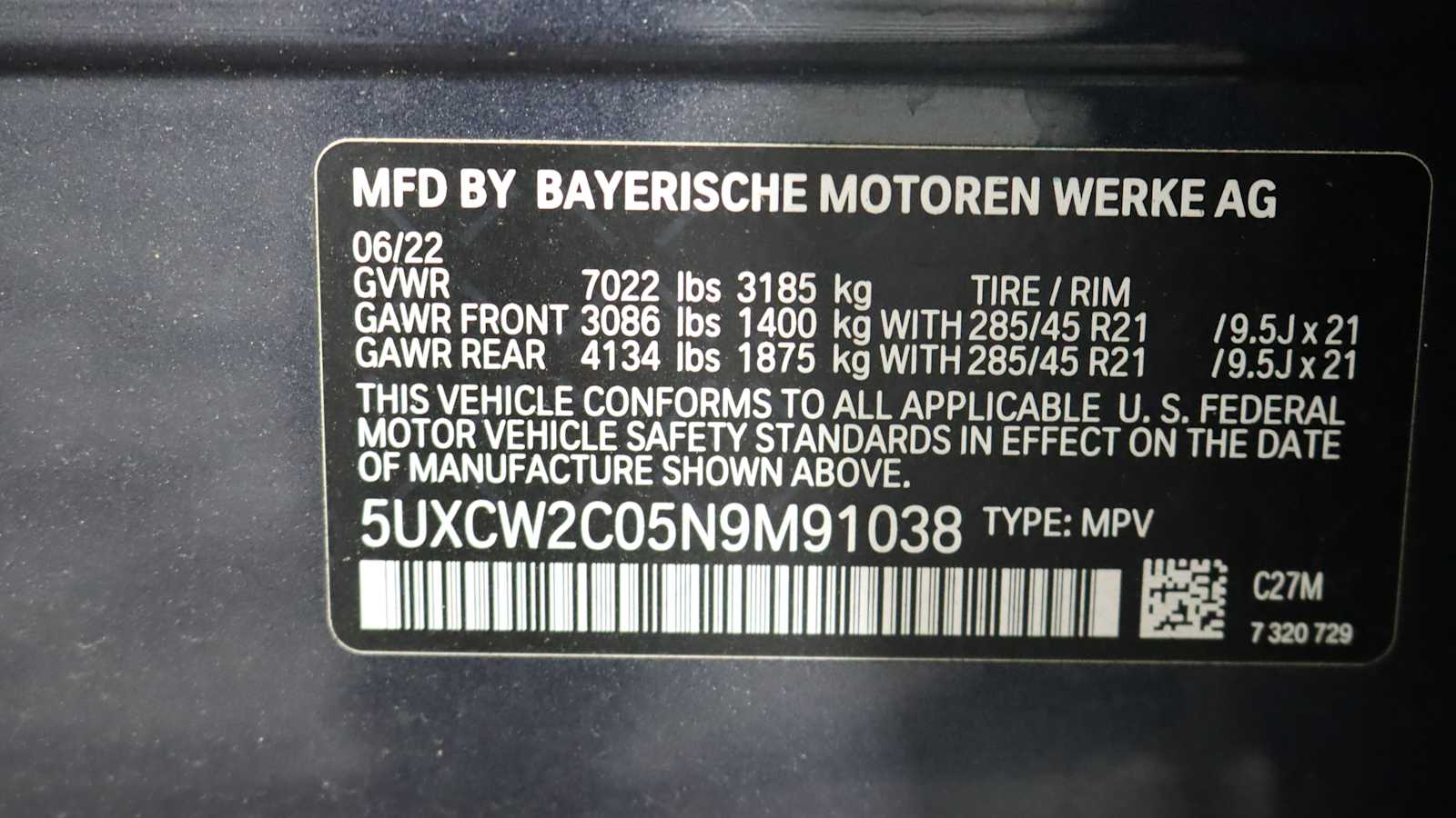 used 2022 BMW X7 car, priced at $51,698