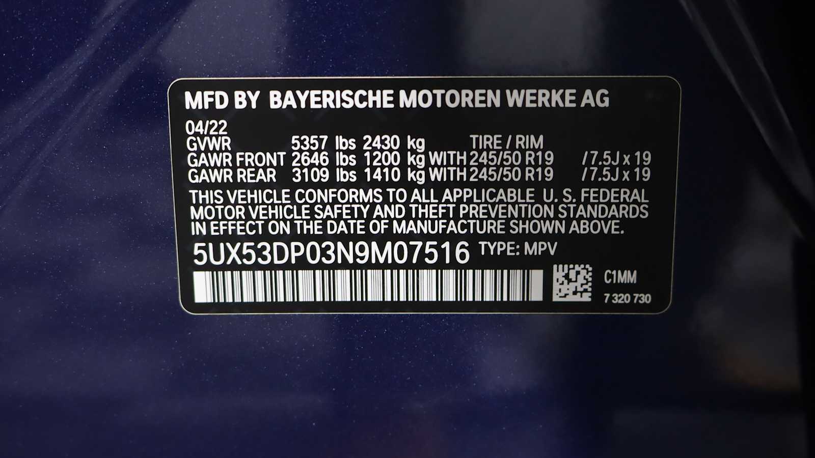 used 2022 BMW X3 car, priced at $39,798