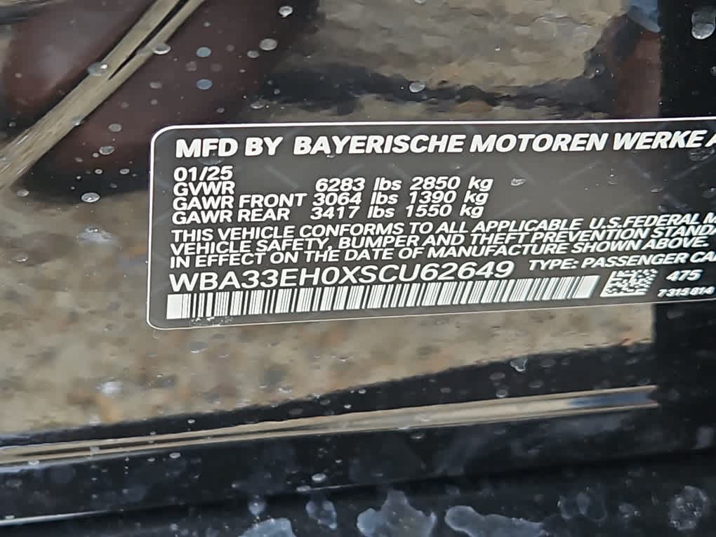 new 2025 BMW 7-Series car, priced at $107,150