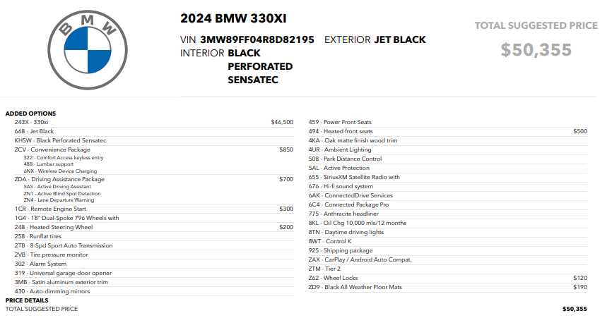 used 2024 BMW 3-Series car, priced at $43,888