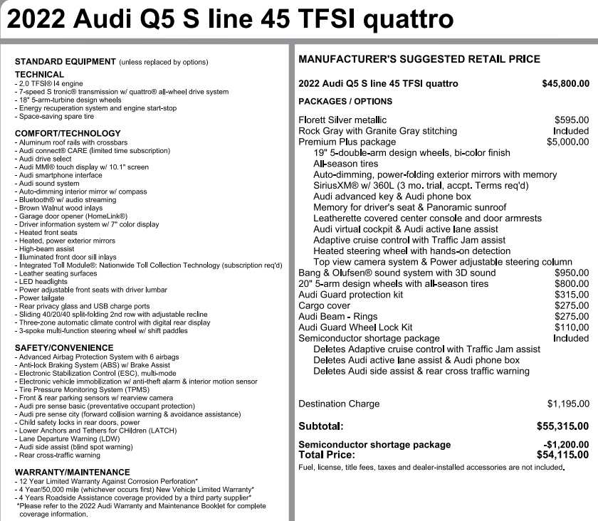 used 2022 Audi Q5 car, priced at $32,998