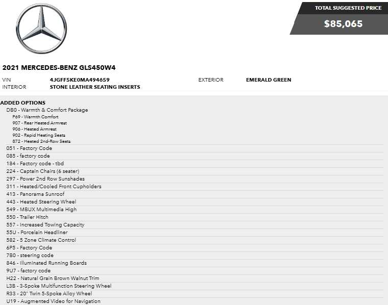 used 2021 Mercedes-Benz GLS car, priced at $48,898