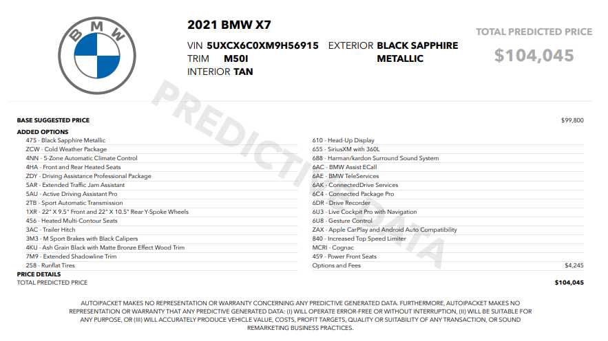 used 2021 BMW X7 car, priced at $49,998