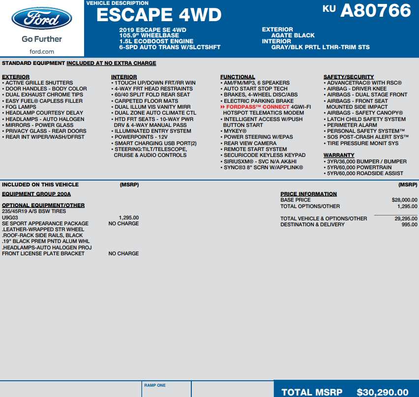 used 2019 Ford Escape car, priced at $16,498