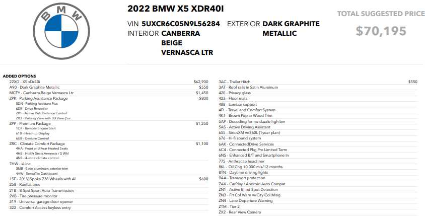 used 2022 BMW X5 car, priced at $39,898