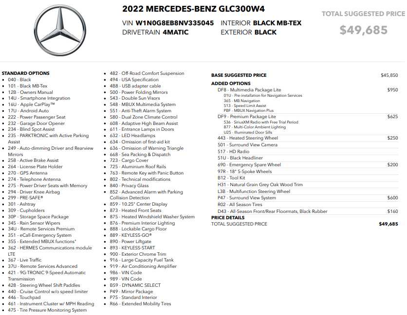 used 2022 Mercedes-Benz GLC car, priced at $34,798