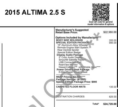 used 2015 Nissan Altima car, priced at $10,798