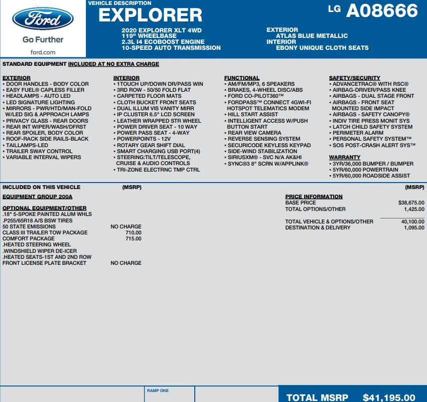 used 2020 Ford Explorer car, priced at $23,998