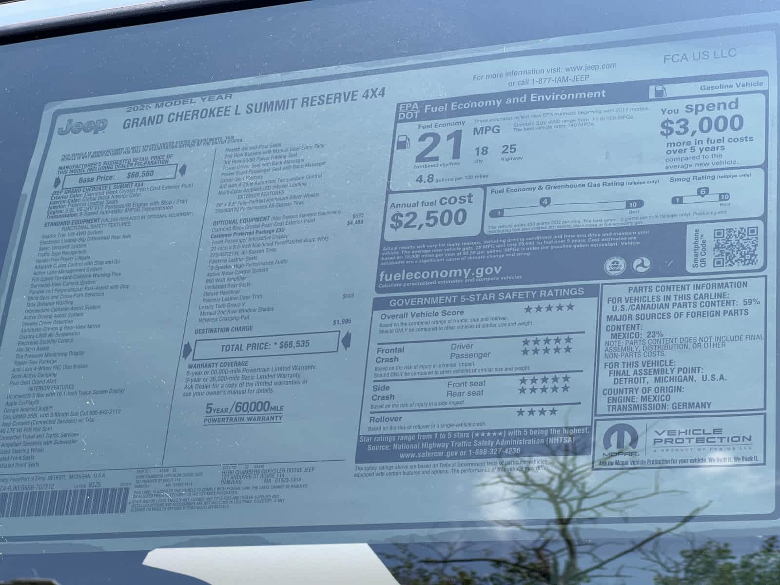 new 2025 Jeep Grand Cherokee car, priced at $66,535