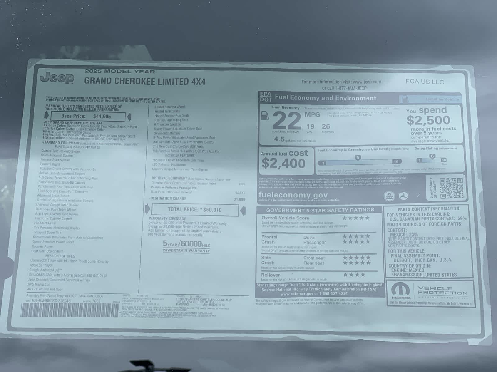 new 2025 Jeep Grand Cherokee car, priced at $48,010