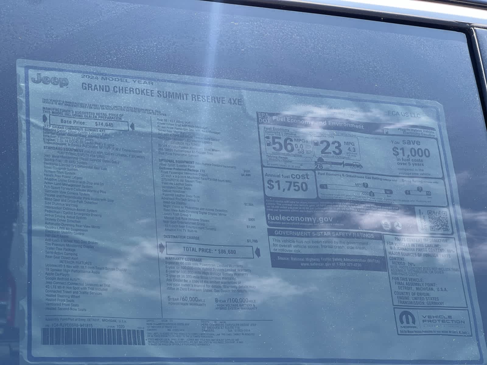 new 2024 Jeep Grand Cherokee 4xe car, priced at $86,680