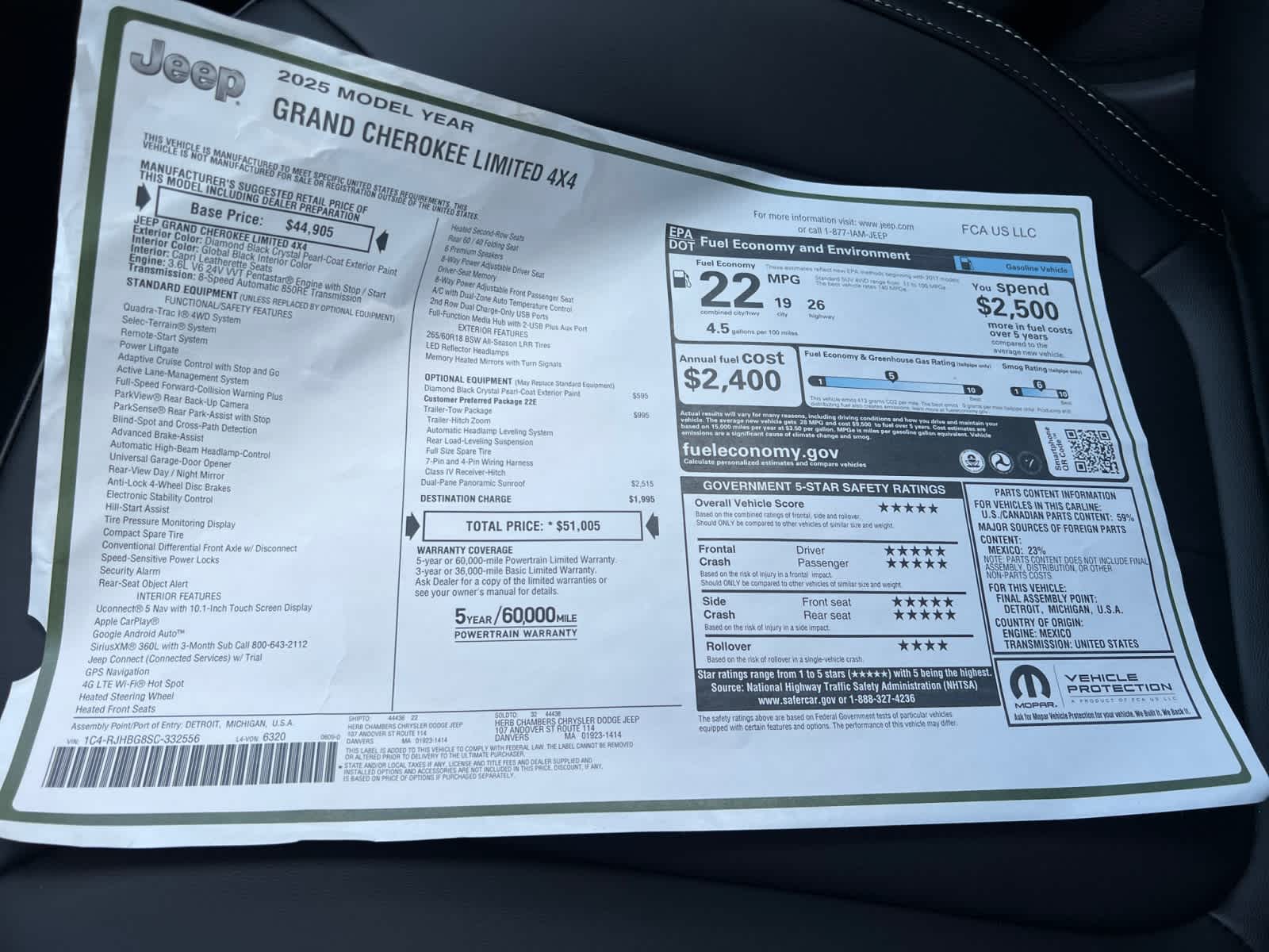 new 2025 Jeep Grand Cherokee car, priced at $49,005